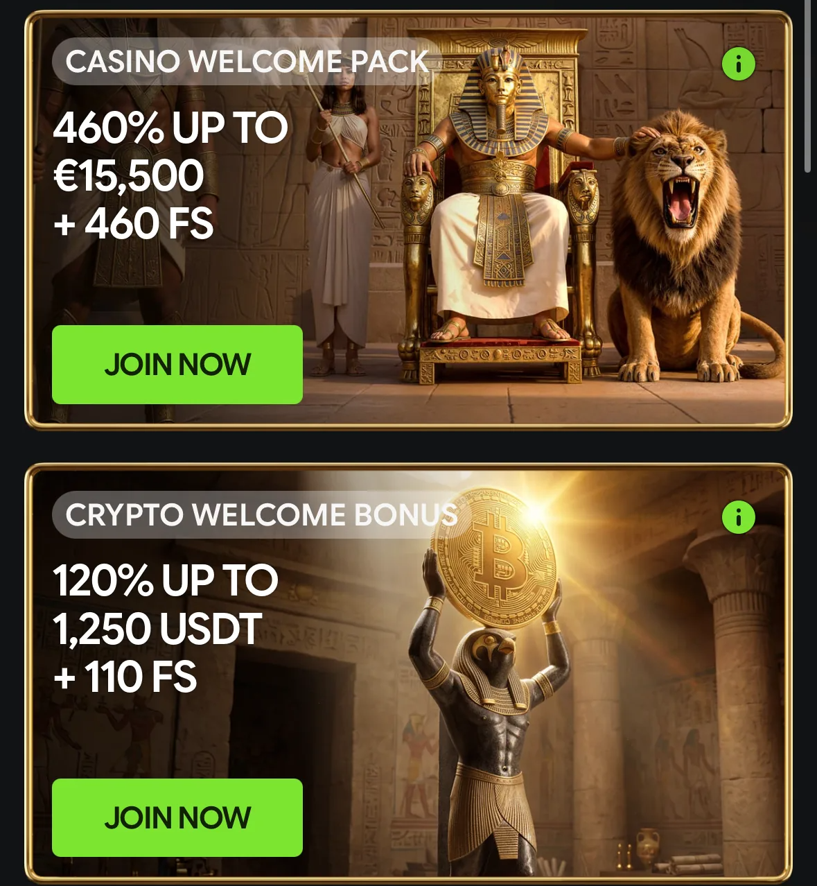 rarawin-casino-welcome-pack-and-crypto-welcome-bonus-offer-cards